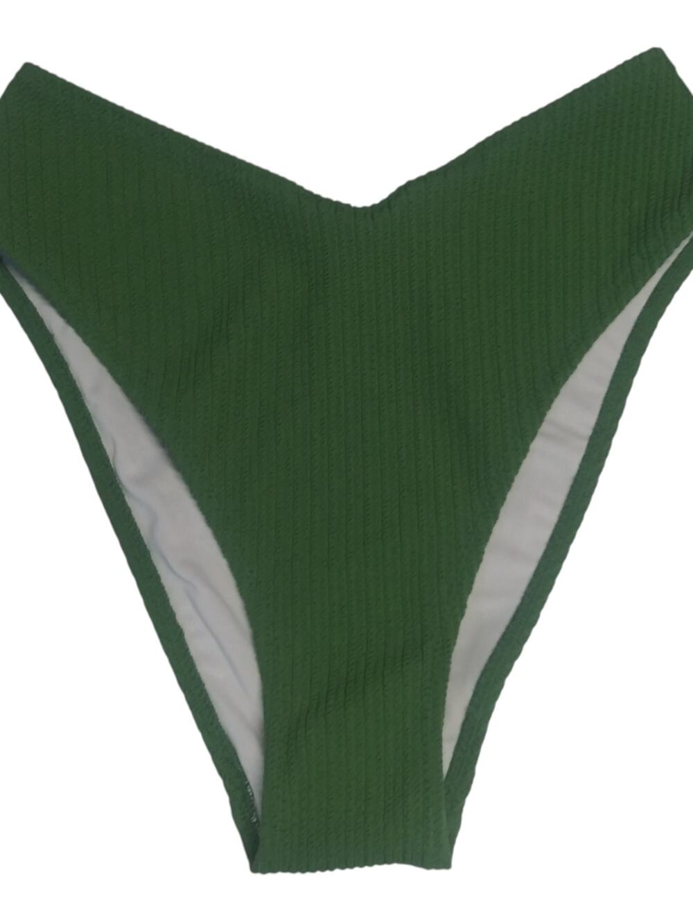 Victoria's Secret Green High-Waist Cheeky V-Front Ribbed Bikini Bottom New Sz S